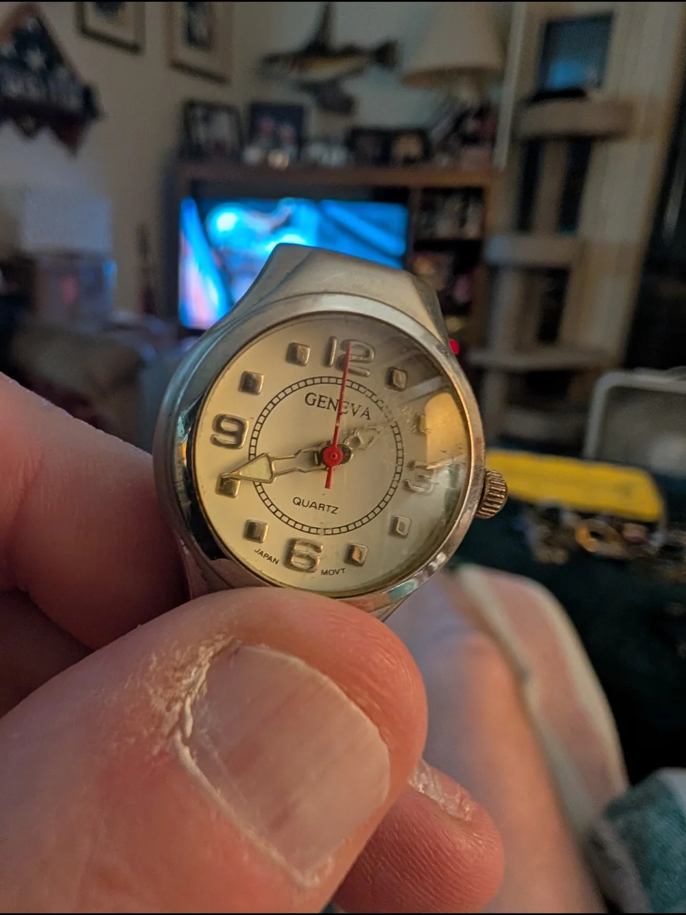 Geneva Silver Quartz Watch - White Dial Japanese Movement With Brand New Battery